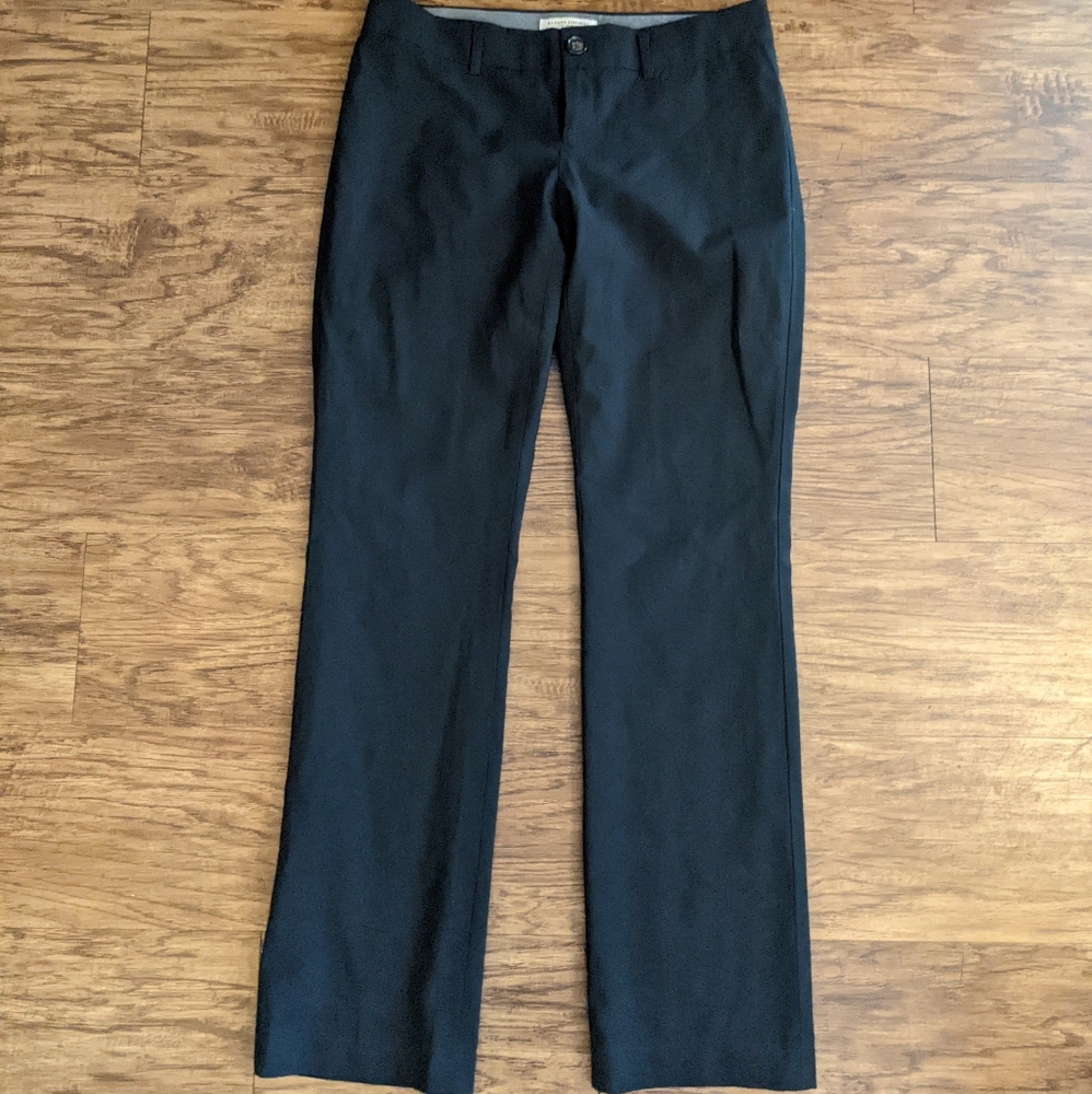 Banana Republic Black Trouser Pants The Logan Fit Size 4 Wool Blend